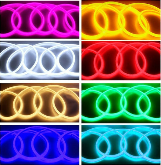 GloboStar Waterproof LED Strip 220V Red Light 1m Neon Flex