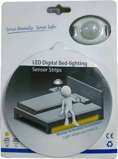 Ταινία LED 12V Ψυχρό Λευκό Φως 1.2m με Αισθητήρα Κίνησης & Τροφοδοτικό