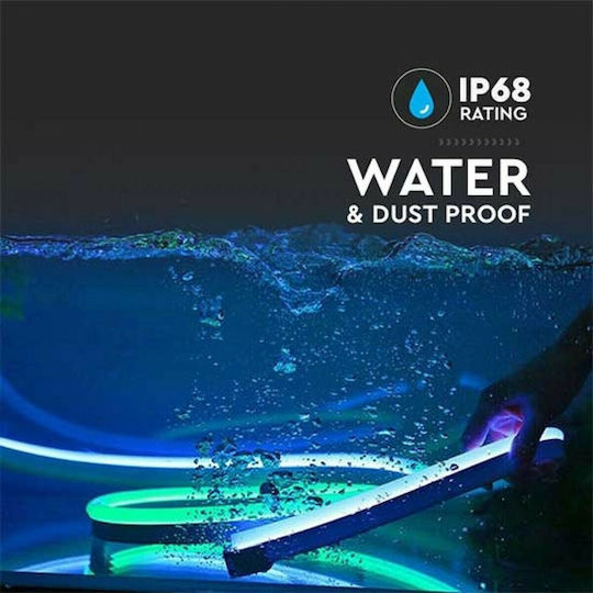 V-TAC Rezistent la apă Bandă LED 24V Galben Lumină 10m Neon Flex