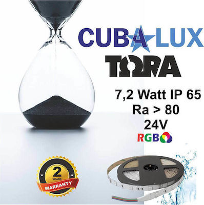 Cubalux Rezistentă la apă Bandă LED Alimentare 24V RGB Lungime 5m și 30 LED-uri pe Metru SMD5050