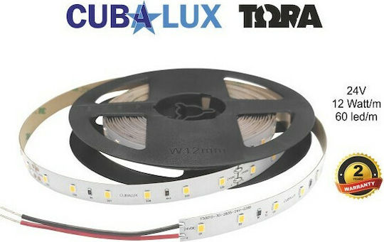 Cubalux Waterproof LED Strip 24V Warm White Light 5m Type SMD2835