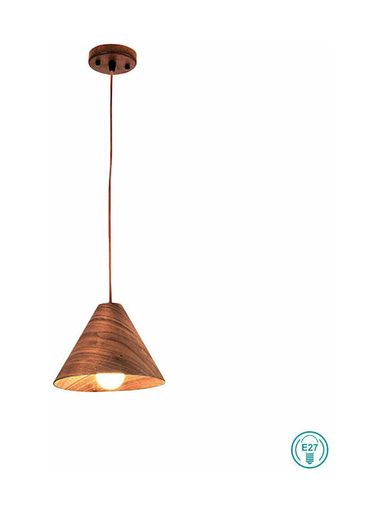 Fabas Luce Esino Pendant Light Single-Light for Socket E27 Brown