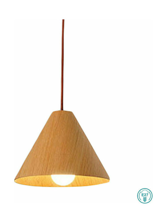 Fabas Luce Esino Hängelampe Braun mit Fassung E27 25cm.