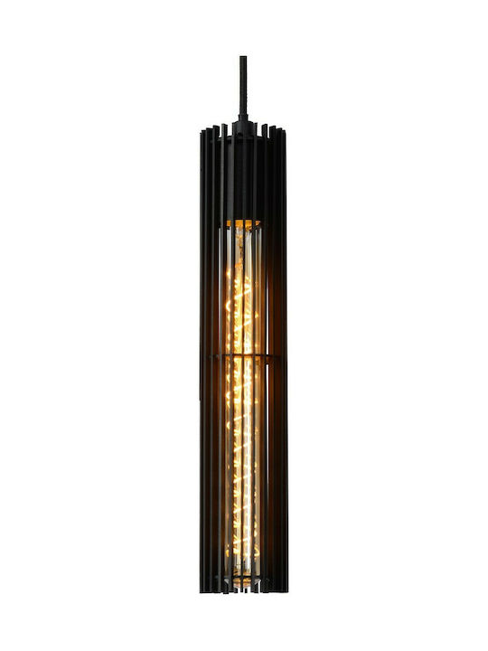 Lucide Lightning Lionel Pendant Light Single-Light for Socket E27 Black