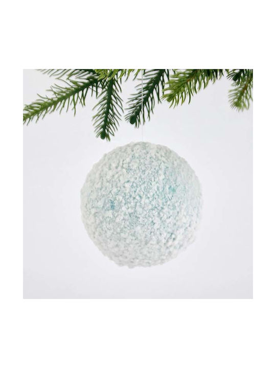 Eurolamp Weihnachtshänger Kugel Ornament Plastik Hellblau 10cm Set 6Stück