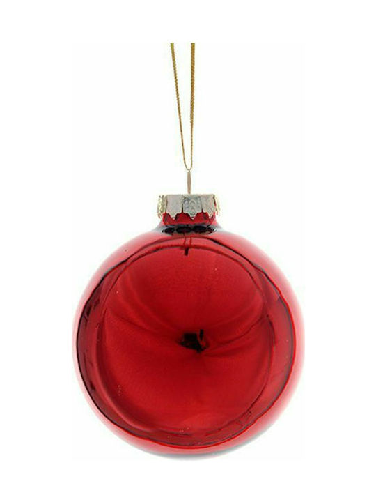 Iliadis Weihnachtshänger Kugel Ornament Glas Rot 8cm Set 8Stück