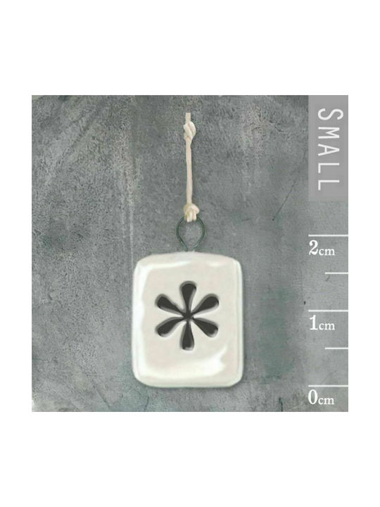 Hanging Flower Porcelain White 1.5x1.5cm