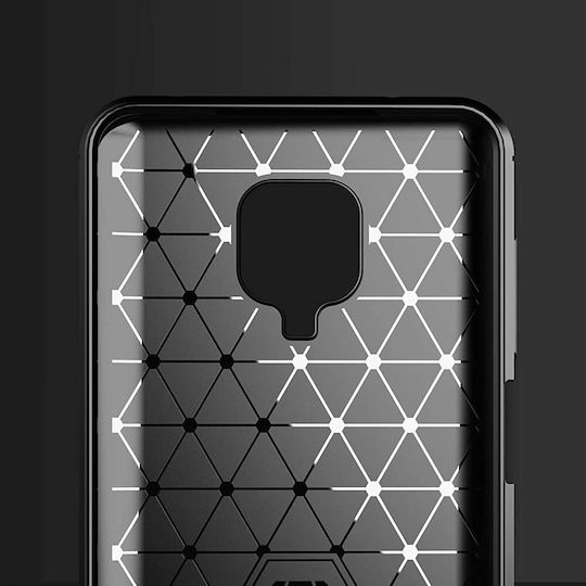 Hurtel Carbon Brushed Back Cover Σιλικόνης Μαύρο (Redmi Note 9S / 9 Pro / 9 Pro Max)