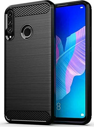 Carbon Brushed Back Cover Σιλικόνης Μαύρο (Huawei P40 Lite E)