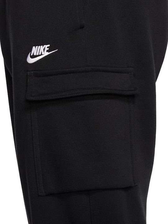 Cargo Sweatpants with Elastic Black