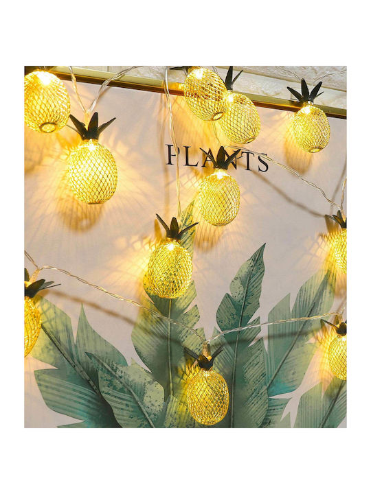 10 Lights LED 1.65m. Warm White Battery in String 1pcs