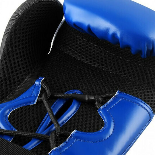 adidas Hybrid Boxing Gloves made of Synthetic Leather for Match Blue