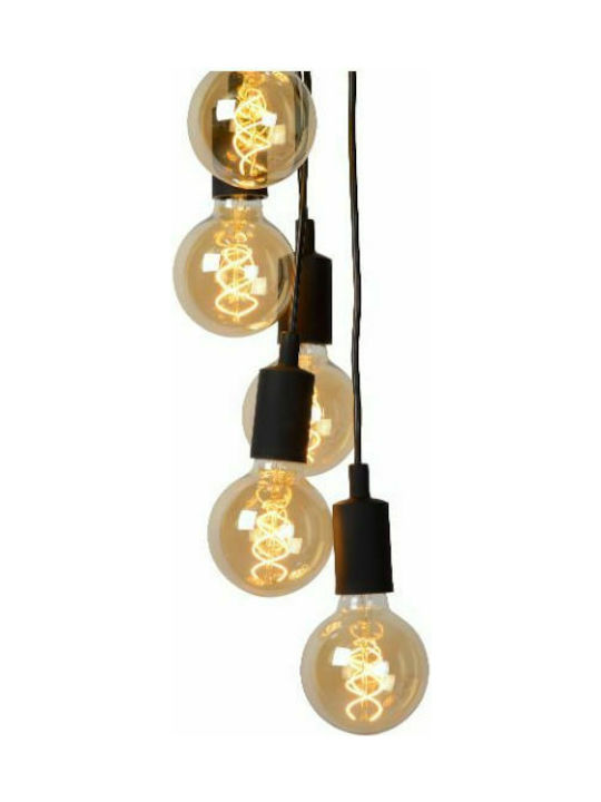 Lucide Lightning Fix Multiple Pendant Light Black for 7 Bulbs E27