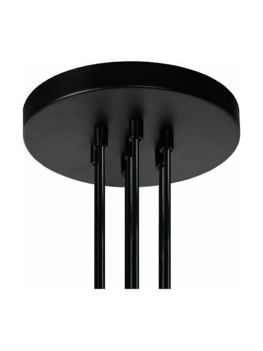 Lucide Lightning Fix Multiple Pendant Light Black for 7 Bulbs E27