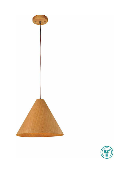 Fabas Luce Esino Hängelampe Braun mit Fassung E27 33cm.