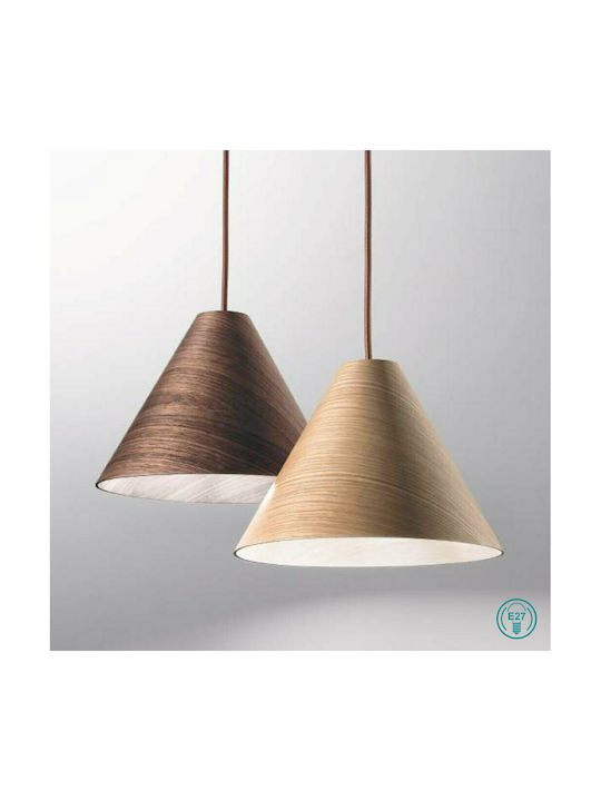 Fabas Luce Esino Hängelampe Braun mit Fassung E27 33cm.
