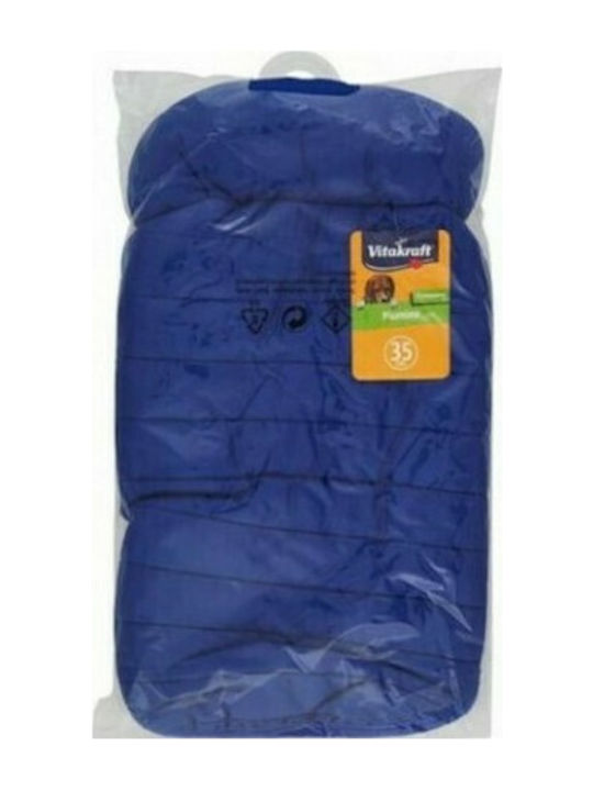 Vitakraft Hundemantel Kapuzen Blau mit Rückenlänge 45 cm.