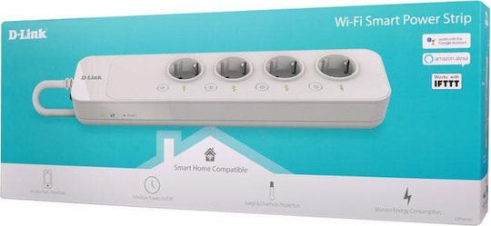 D-Link Smart Power Strip Smart Πολύπριζο 4 Θέσεων με Διακόπτη και Καλώδιο 1.5m