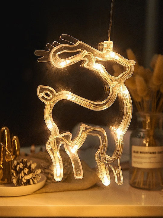 Aca Illuminated Christmas Plastic Figure Reindeer White 19x19x13cm 4pcs Reindeer