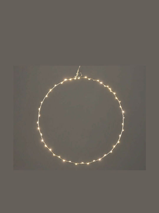 Aca Illuminated Christmas Metal Figure Ball Silver 30x30x30cm