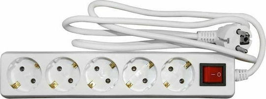 Eurolamp Power Strip 5 Positions with Switch and Cable 1.5m