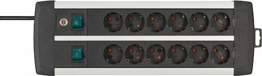Brennenstuhl Power Strip 12 Positions with Switch and Cable 3m