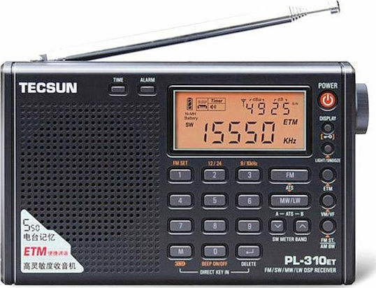 Tecsun PL-310ET Φορητό Ραδιόφωνο Ρεύματος / Μπαταρίας Μαύρο