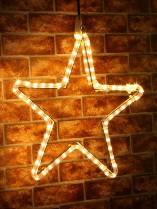 TnS Plastic Christmas Decorative Pendant Star 28x36cm White