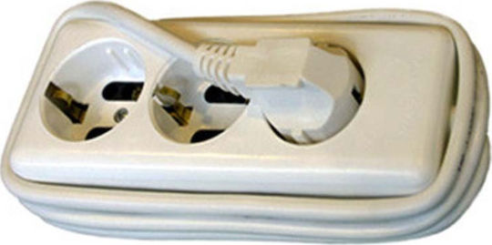 Χαραλαμπίδης Τρίπριζο Ευθύ 3x1mm Πολύπριζο 3 Θέσεων με Καλώδιο 1.5m