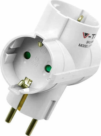 V-TAC T-Shaped Wall Plug 3 Positions