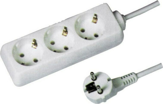 Eurolamp Power Strip 3 Positions with Cable 1.5m 5pcs