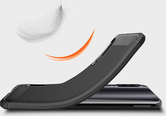Hurtel Carbon Back Cover Σιλικόνης Μαύρο (Xiaomi Mi A3)