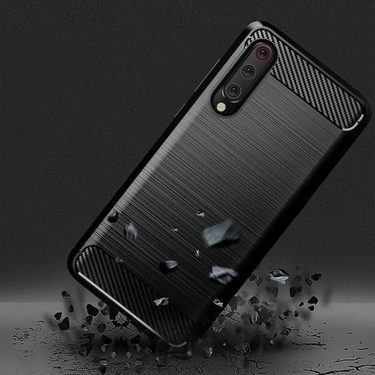 Hurtel Carbon Back Cover Σιλικόνης Μαύρο (Xiaomi Mi A3)