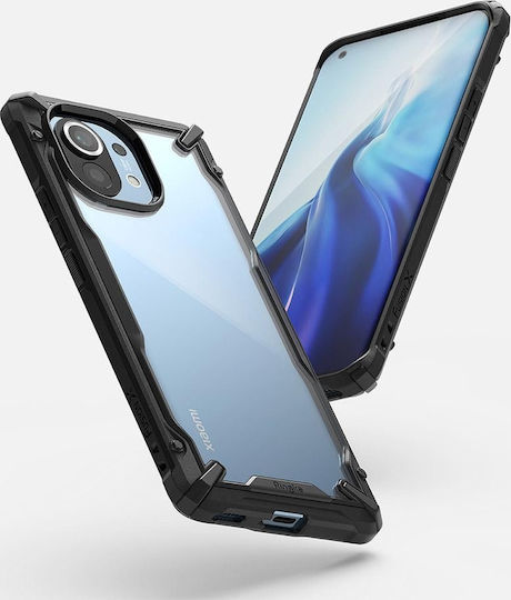 Ringke Fusion-X Back Cover Plastic / Silicone with Strap Black (Xiaomi Mi 11)