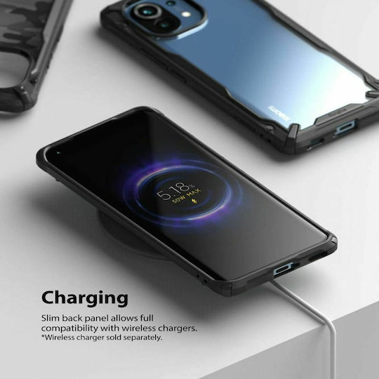 Ringke Fusion-X Back Cover Plastic / Silicone with Strap Black (Xiaomi Mi 11)