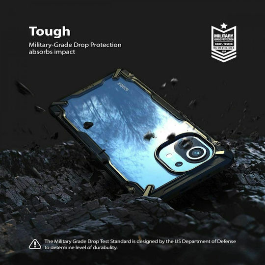 Ringke Fusion-X Back Cover Plastic / Silicone with Strap Black (Xiaomi Mi 11)