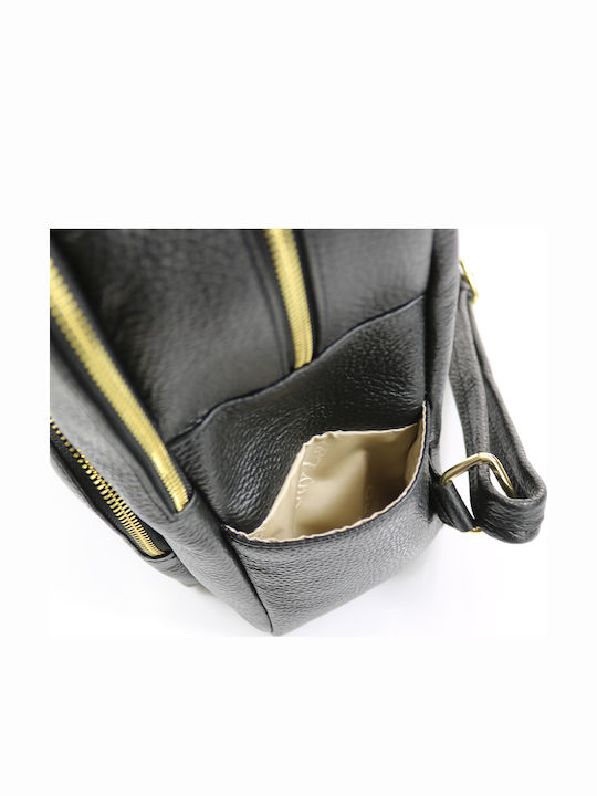 Leather Women's Bag Backpack Black