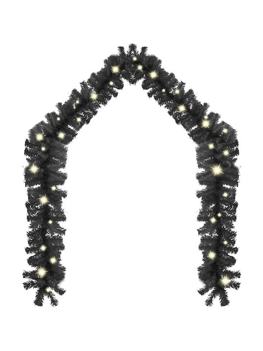 vidaXL Lighted Christmas Garland Black 1000cm 1pc