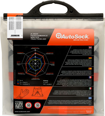 AutoSock No 66 Anti-slip Snow Covers for Passenger Vehicle 2 Pieces