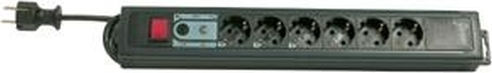 REV Power Strip with Surge Protection 6 Positions with USB-A, Switch and Cable 3m