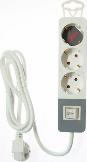 Osio Power Strip 3 Positions with Switch and Cable 1.5m