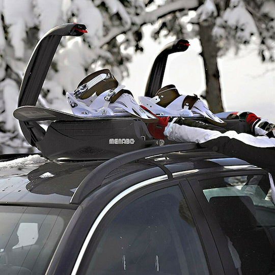 Menabo Aconcagua Magnetic Car Ski Mounts Suitable for 3 Ski Pairs or 2 Snowboards