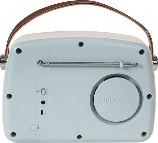 Madison Freesound VR30 Retro Επιτραπέζιο Ραδιόφωνο Επαναφορτιζόμενο με Bluetooth Μπλε