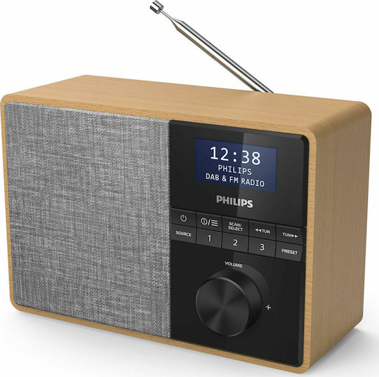 Philips TAR5505 Επιτραπέζιο Ραδιόφωνο Ρεύματος DAB+ με Bluetooth Καφέ