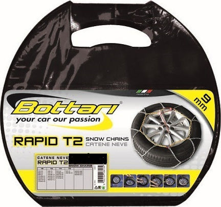 Bottari Rapid T2 No 60 Anti-slip Chains Thickness 9mm Passenger Car 2pcs