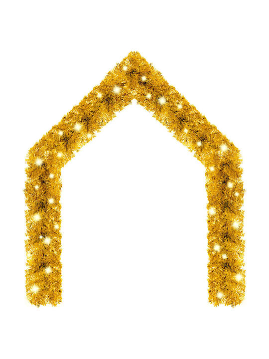 vidaXL Lighted Christmas Garland Gold 50cm 1pc