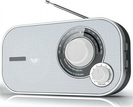 Denver TR-54 Retro Φορητό Ραδιόφωνο Ρεύματος / Μπαταρίας Λευκό