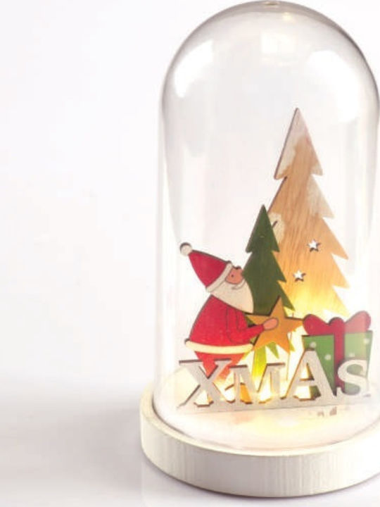 Christmas Illuminated Decorative Jar with Santa Claus 19x11x19cm LED Plastic 11X19cm
