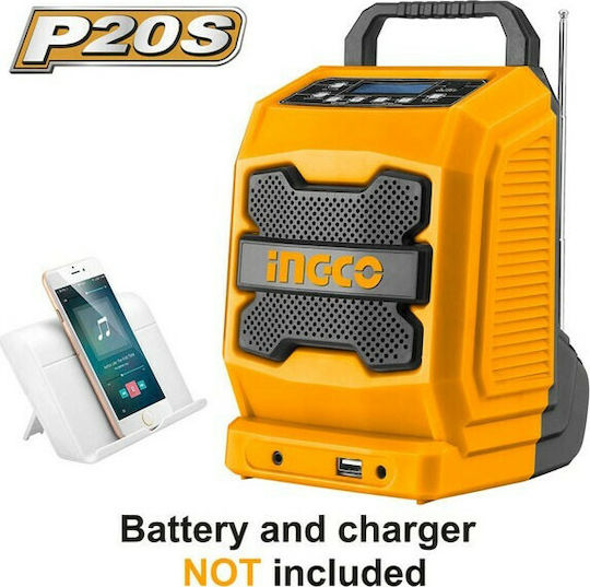 Ingco CJRLI2001 Cu baterie cu Bluetooth și USB Portocaliu