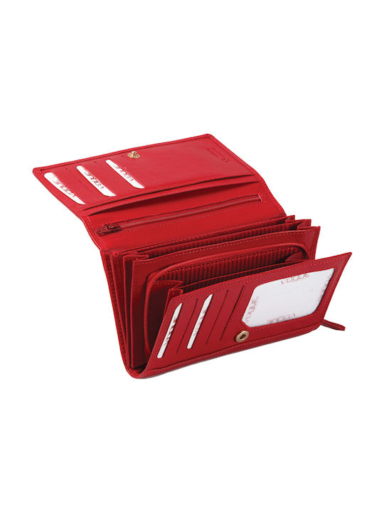 008 Large Leather Women's Wallet Red